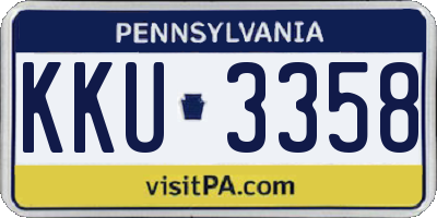 PA license plate KKU3358