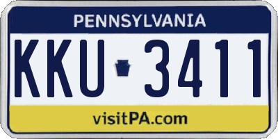 PA license plate KKU3411