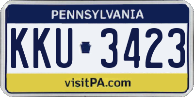 PA license plate KKU3423