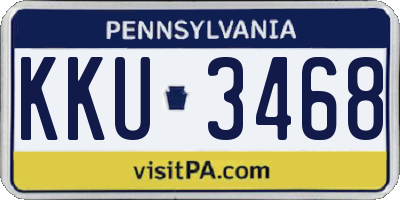 PA license plate KKU3468