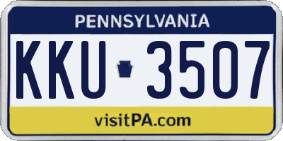 PA license plate KKU3507