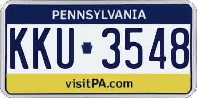 PA license plate KKU3548