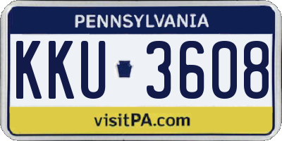 PA license plate KKU3608
