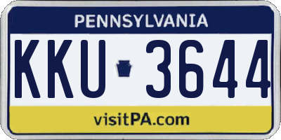 PA license plate KKU3644