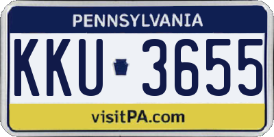 PA license plate KKU3655