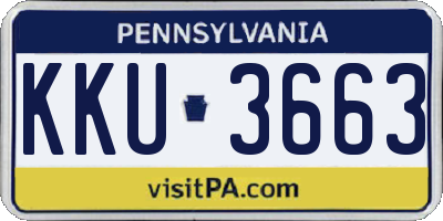 PA license plate KKU3663