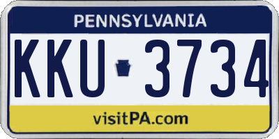 PA license plate KKU3734