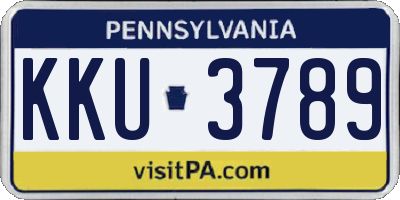 PA license plate KKU3789