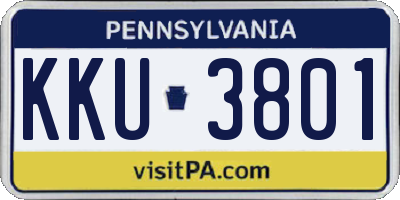 PA license plate KKU3801