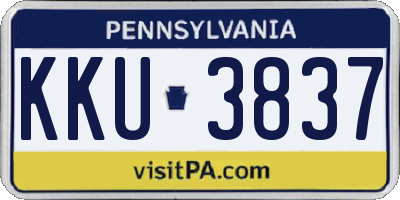 PA license plate KKU3837
