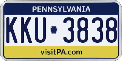 PA license plate KKU3838