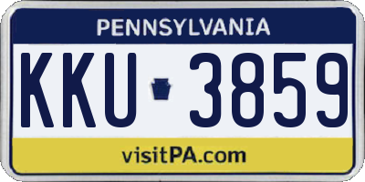 PA license plate KKU3859