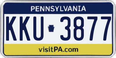 PA license plate KKU3877