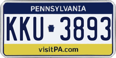 PA license plate KKU3893
