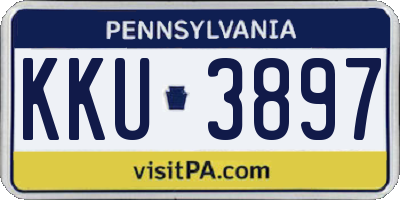 PA license plate KKU3897