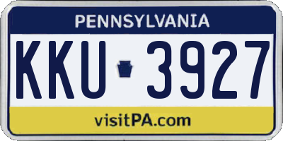 PA license plate KKU3927