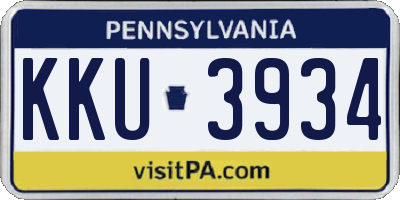 PA license plate KKU3934