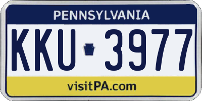PA license plate KKU3977