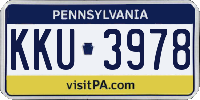 PA license plate KKU3978