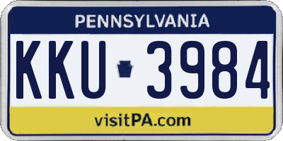 PA license plate KKU3984