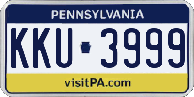 PA license plate KKU3999