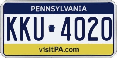 PA license plate KKU4020