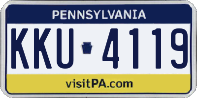 PA license plate KKU4119