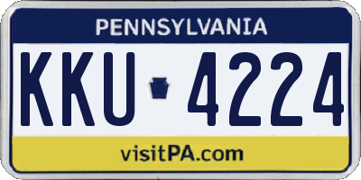 PA license plate KKU4224