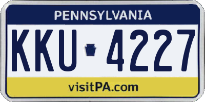 PA license plate KKU4227