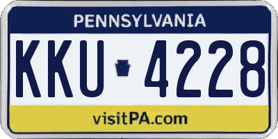 PA license plate KKU4228