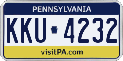 PA license plate KKU4232