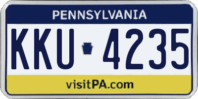 PA license plate KKU4235