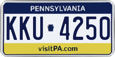 PA license plate KKU4250