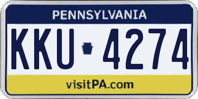 PA license plate KKU4274