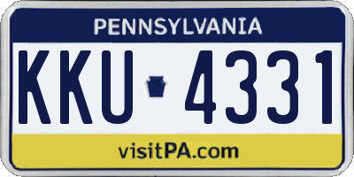 PA license plate KKU4331