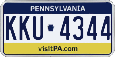 PA license plate KKU4344