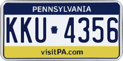 PA license plate KKU4356
