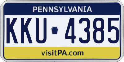 PA license plate KKU4385