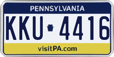 PA license plate KKU4416