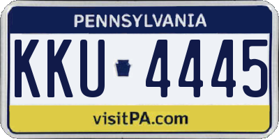 PA license plate KKU4445
