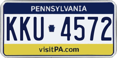 PA license plate KKU4572