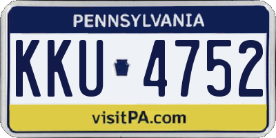 PA license plate KKU4752
