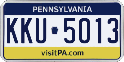 PA license plate KKU5013