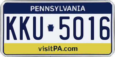 PA license plate KKU5016