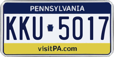 PA license plate KKU5017