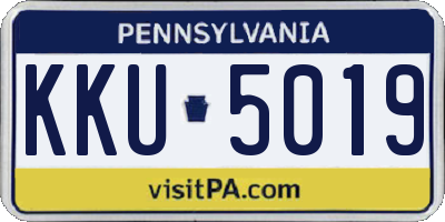 PA license plate KKU5019