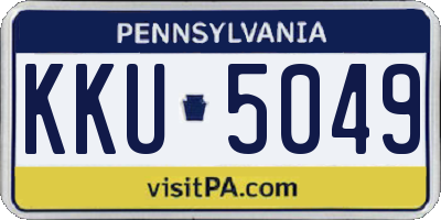 PA license plate KKU5049
