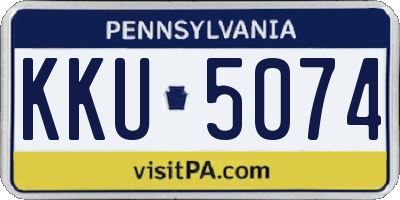 PA license plate KKU5074