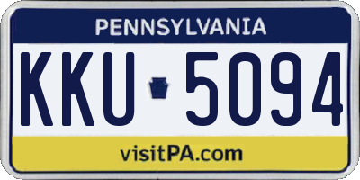 PA license plate KKU5094