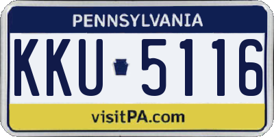 PA license plate KKU5116